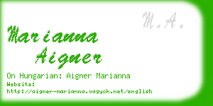 marianna aigner business card